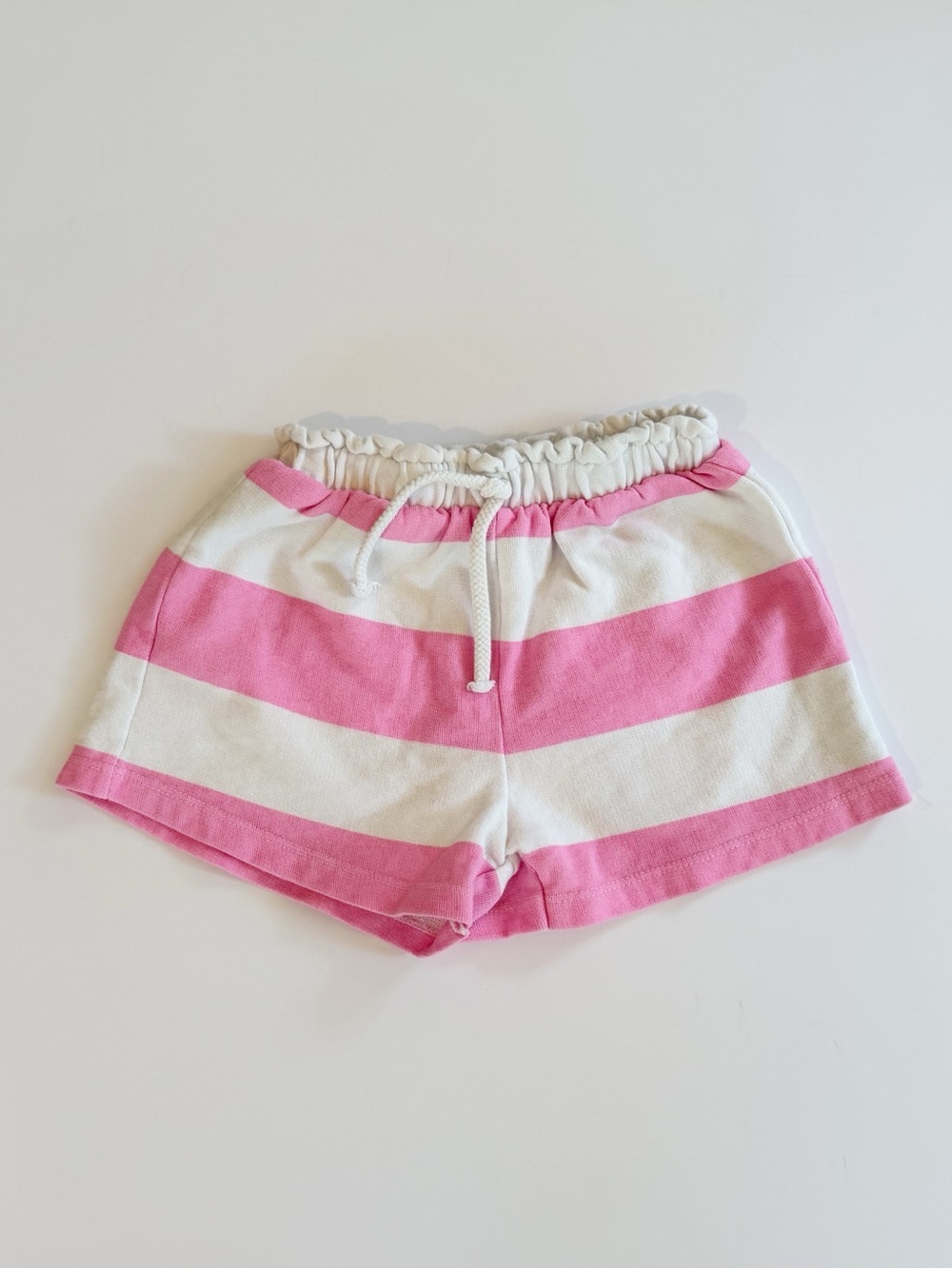 Zara Pink & White Striped Shorts